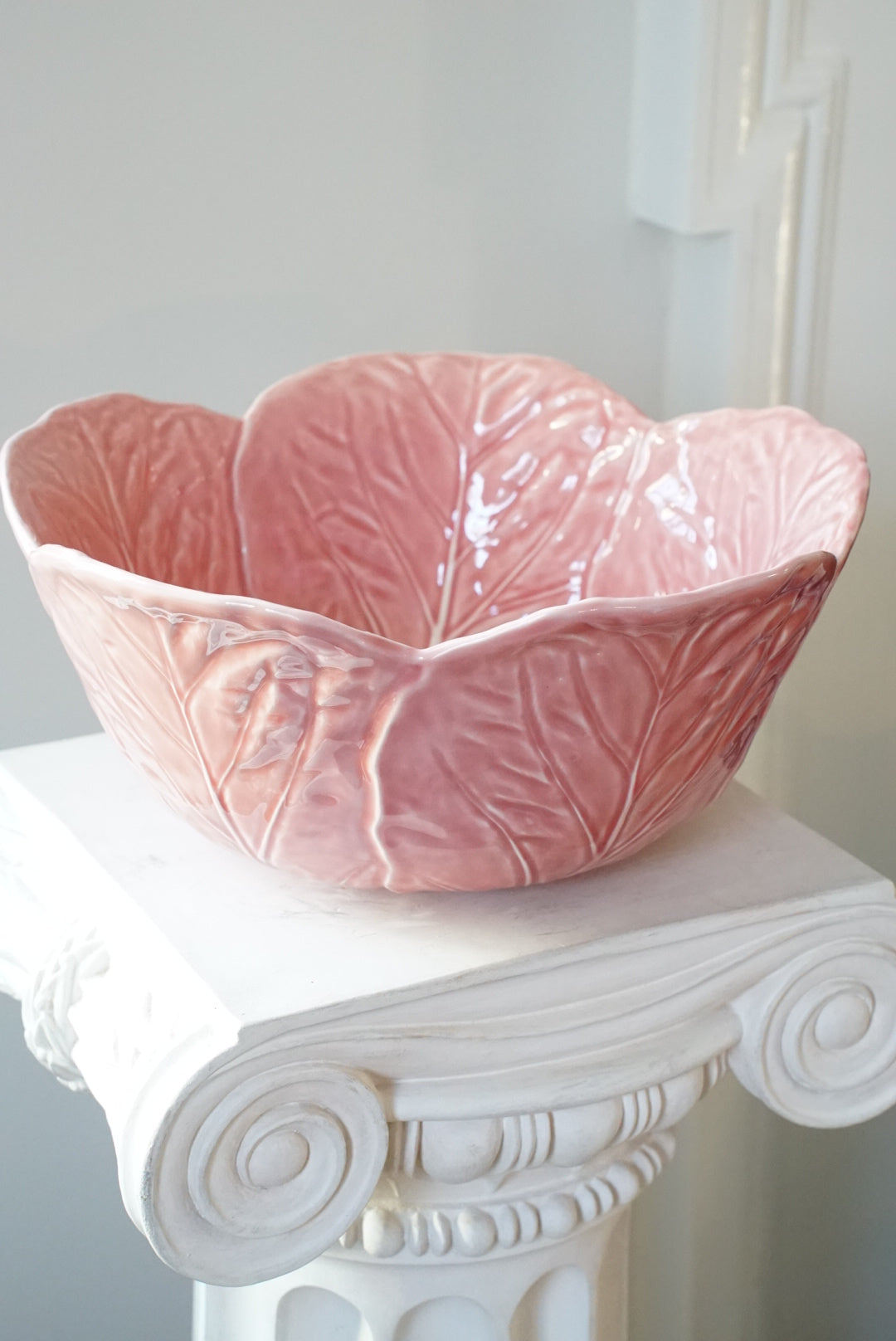 Bordallo Pinheiro Pink Large Cabbage Serving Bowl