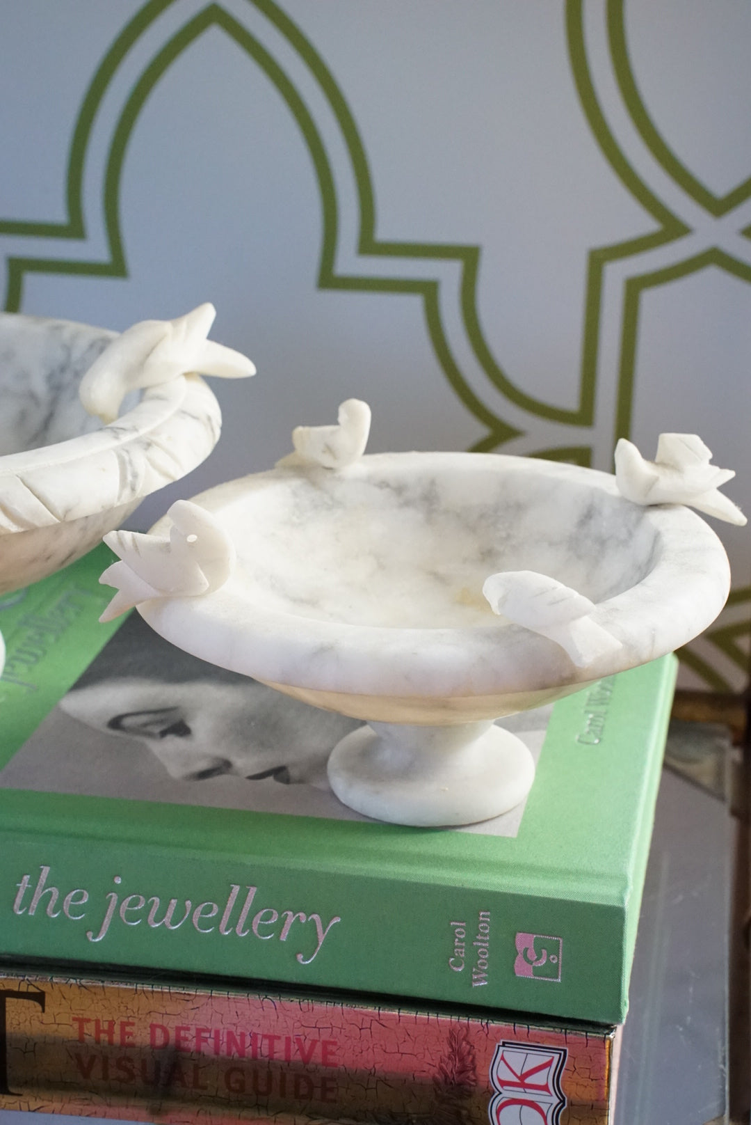 Vintage Alabaster Birdbath