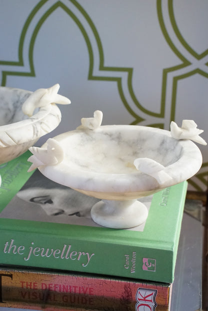 Vintage Alabaster Birdbath