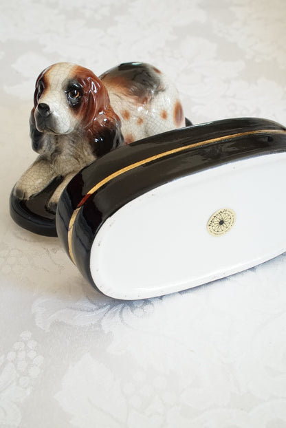 Vintage Spaniel Trinket Box