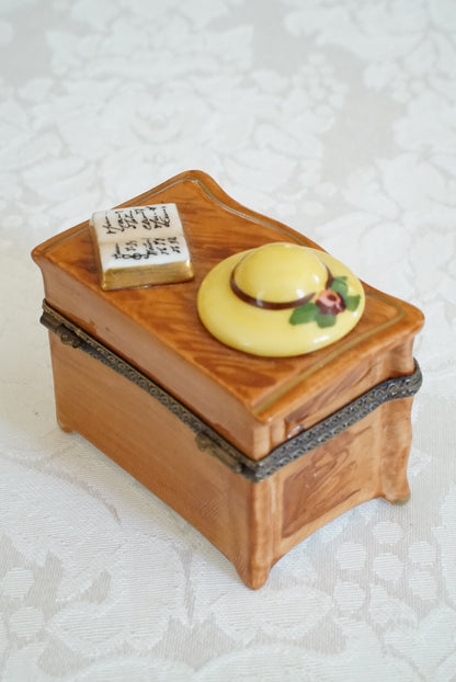 Limoges Box — Dresser with Hat, Book and Shirts