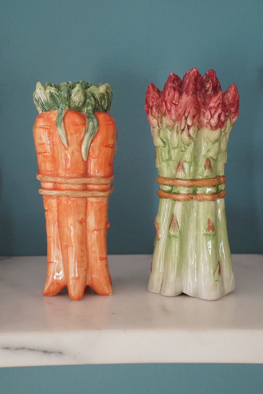 Vintage Fitz and Floyd Asparagus and Carrot Salt and Pepper Shakers