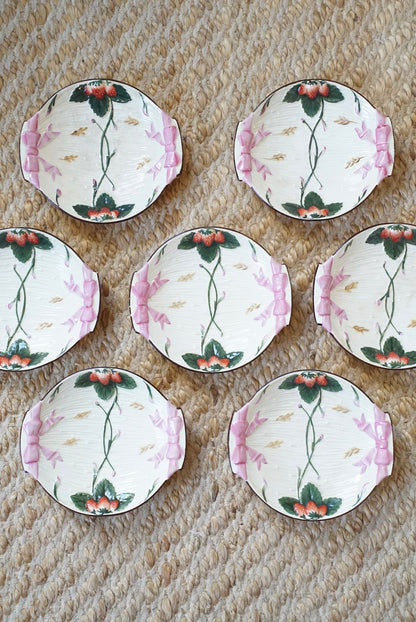 Pair of — Antique Wedgwood Majolica Strawberry Plates
