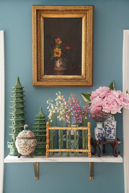 Vintage Brass Mounted Chinoiserie Jar by Hua Rong Tang