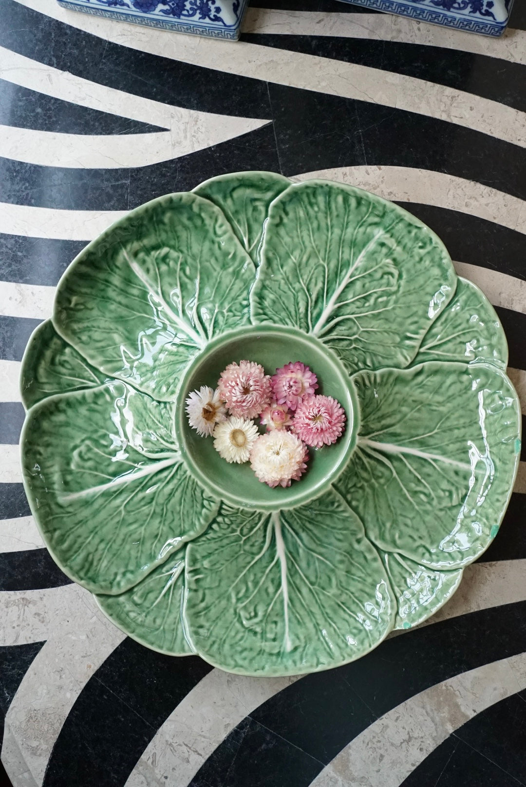 Vintage Bordallo Chip and Dip Platter