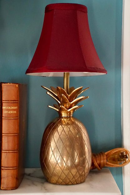 Vintage Brass Pineapple Lamp (No shade)