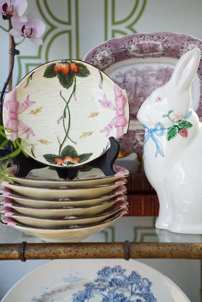Pair of — Antique Wedgwood Majolica Strawberry Plates