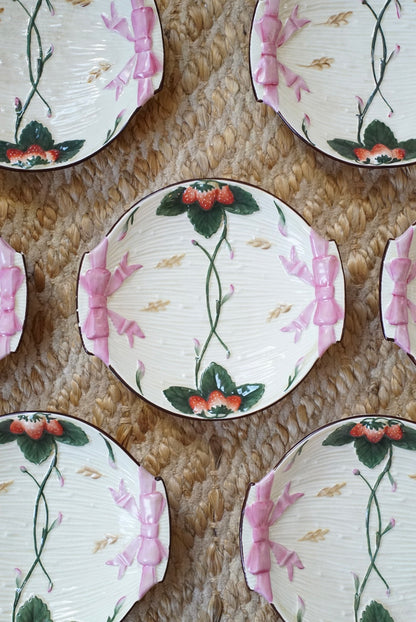 Pair of — Antique Wedgwood Majolica Strawberry Plates