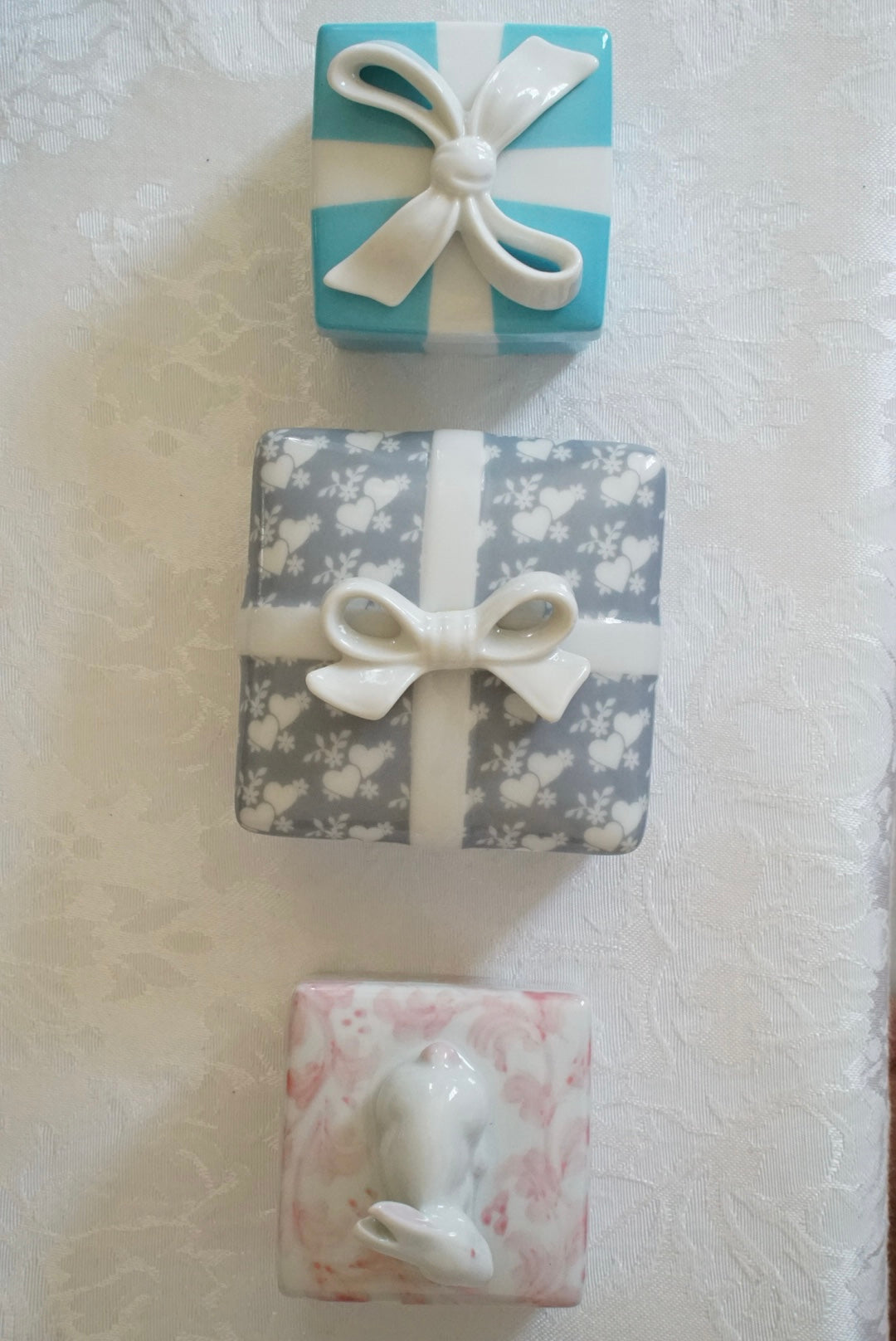 Vintage Porcelain Box with Bow