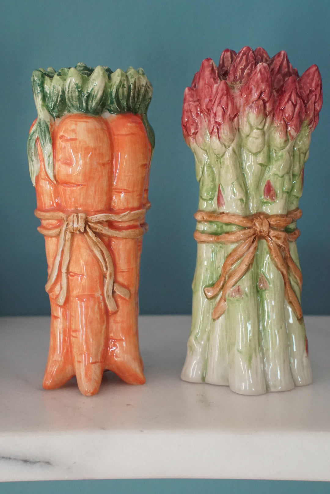 Vintage Fitz and Floyd Asparagus and Carrot Salt and Pepper Shakers