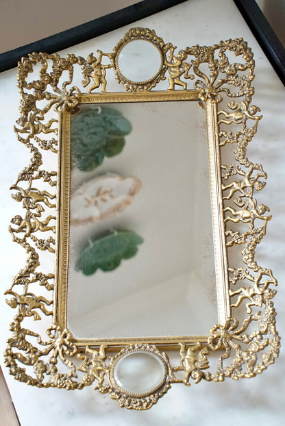 Antique French Brass Vanity Tray
