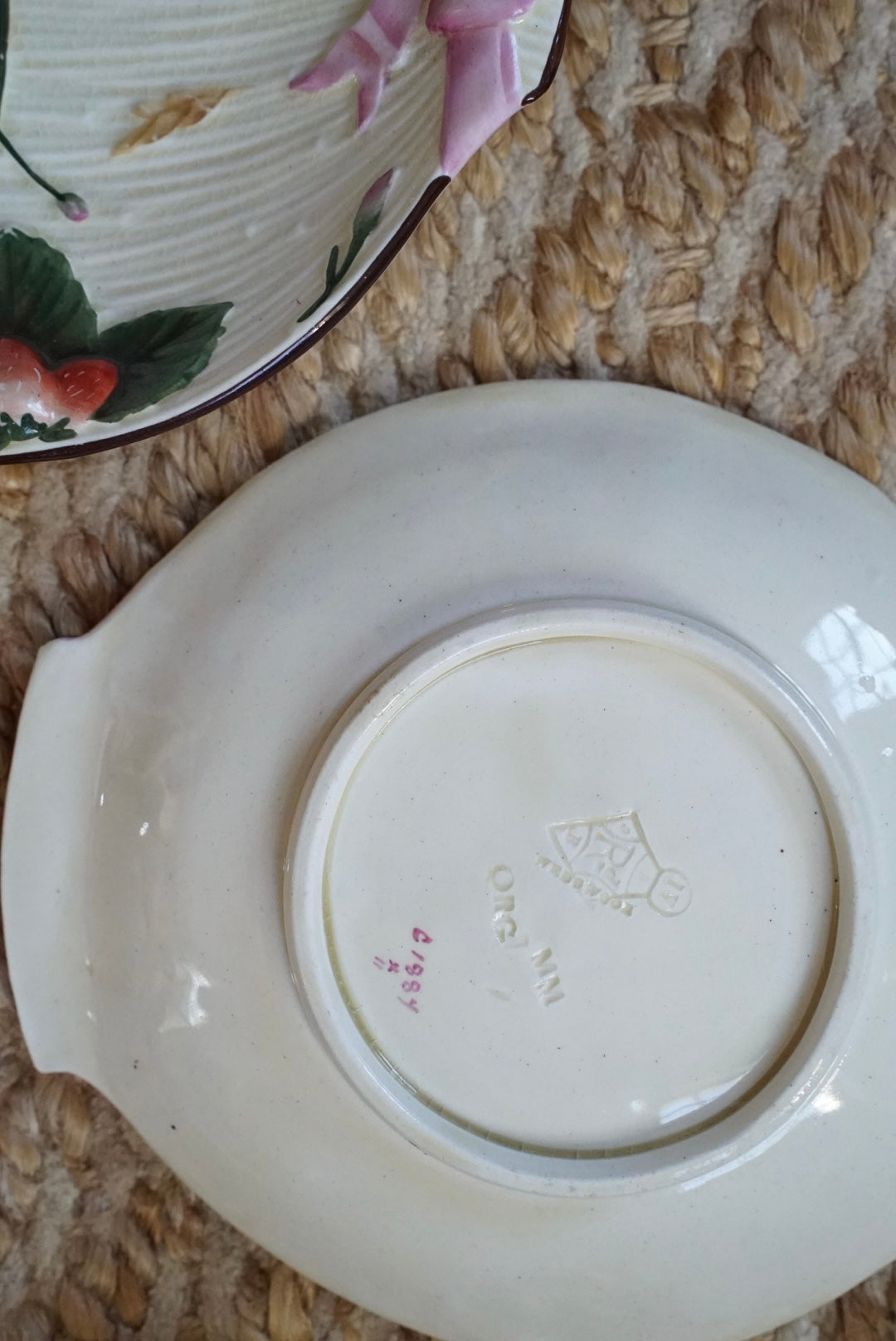 Pair of — Antique Wedgwood Majolica Strawberry Plates