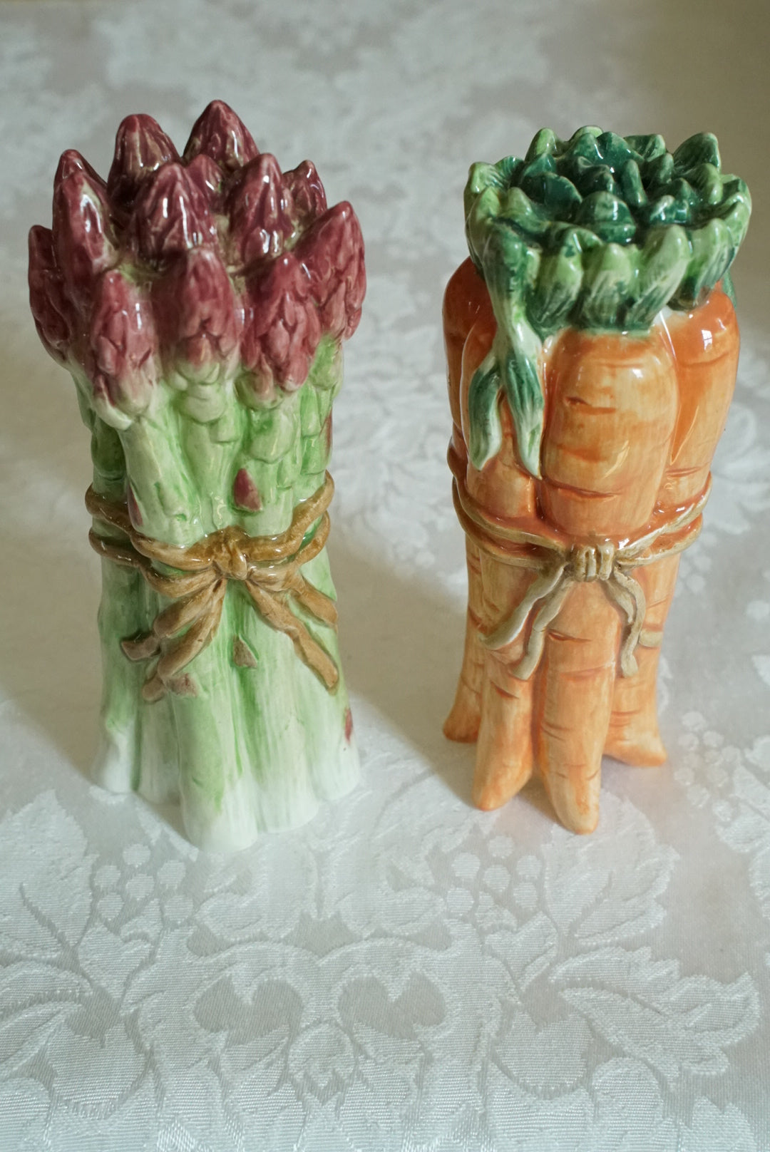 Vintage Fitz and Floyd Asparagus and Carrot Salt and Pepper Shakers