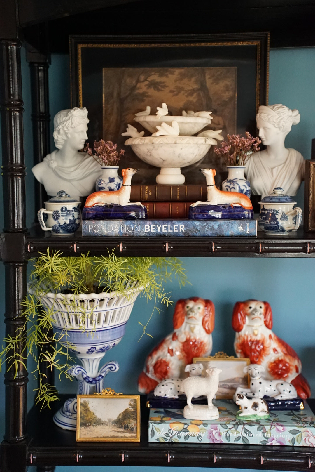 Pair of — Antique Blue Canton Petite Mugs