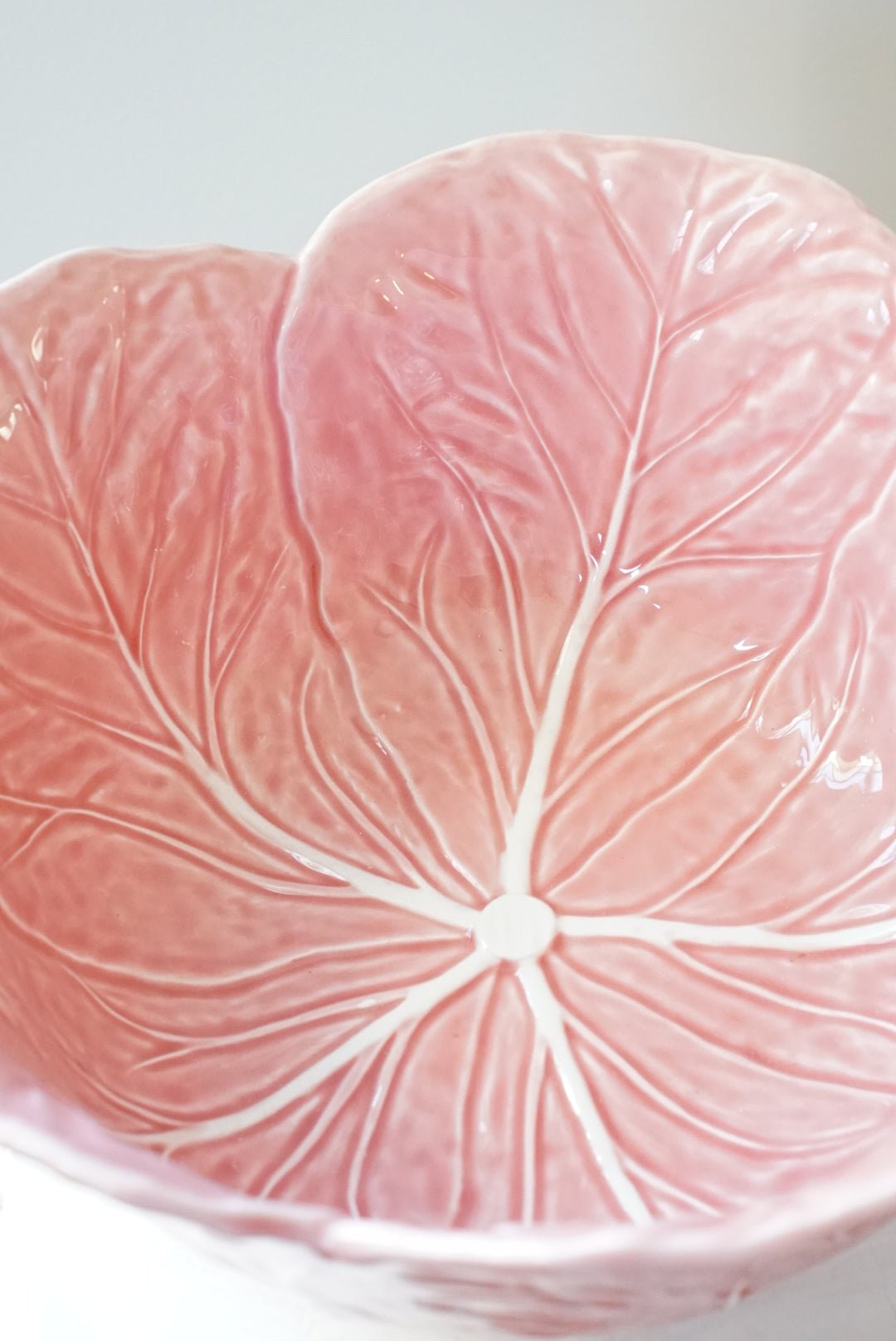 Bordallo Pinheiro Pink Large Cabbage Serving Bowl
