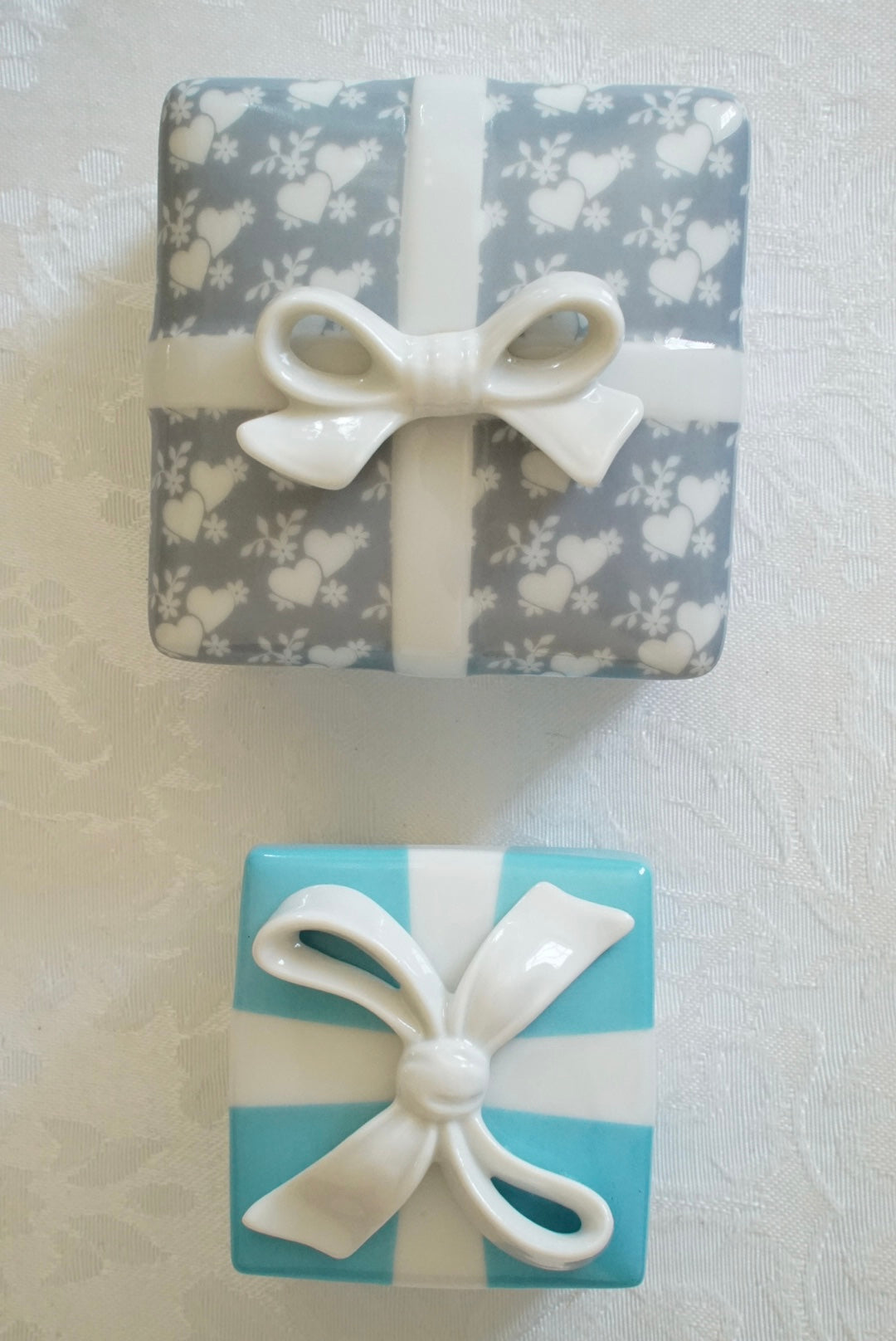 Vintage Tiffany Porcelain Box with Bow