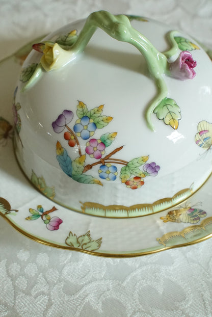 Herend Queen Victoria Covered Butter Dish