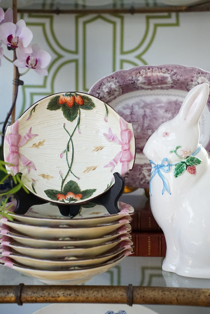Pair of — Antique Wedgwood Majolica Strawberry Plates