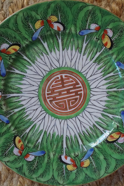 Antique Famille Verte Bok Choy Plate