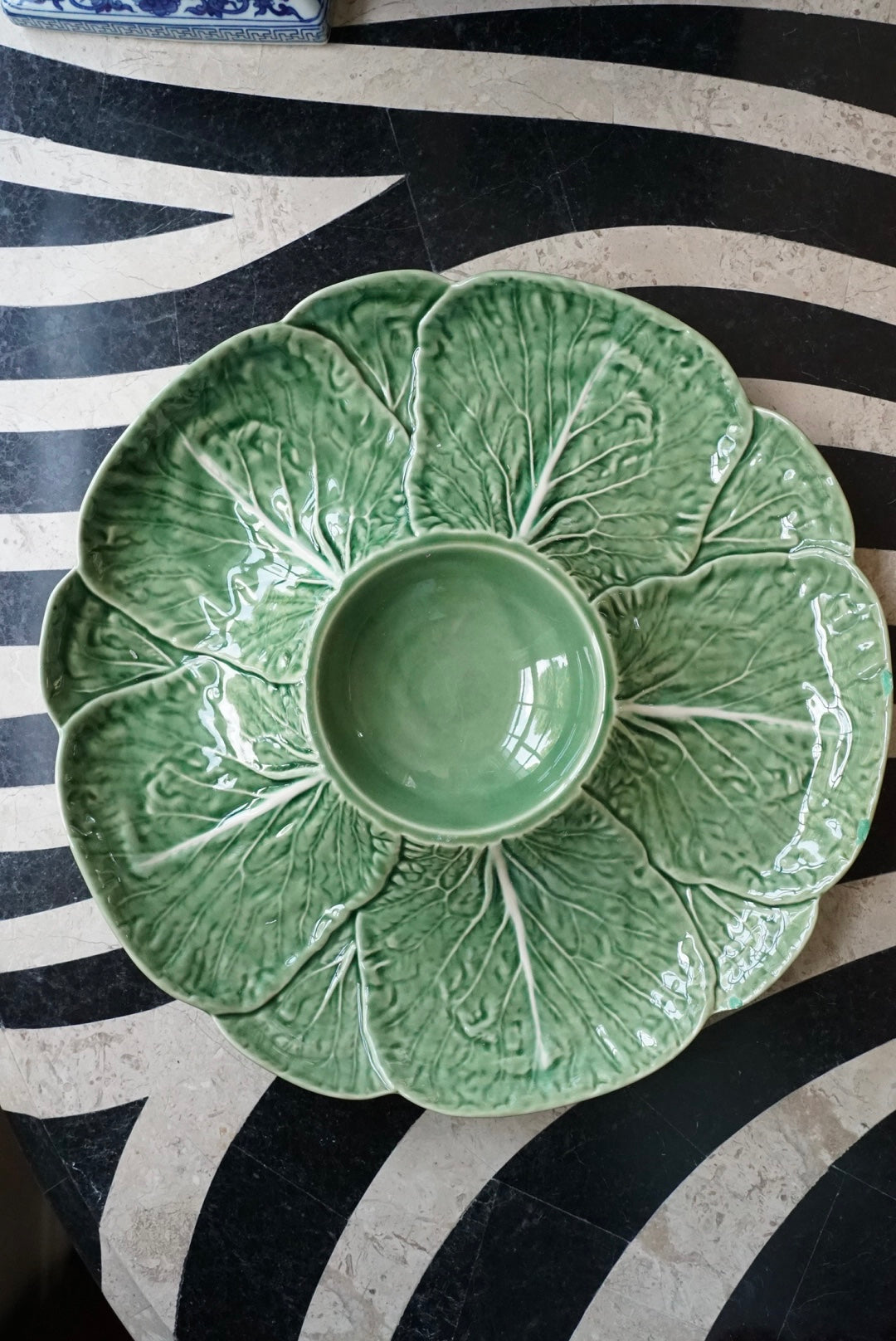 Vintage Bordallo Chip and Dip Platter