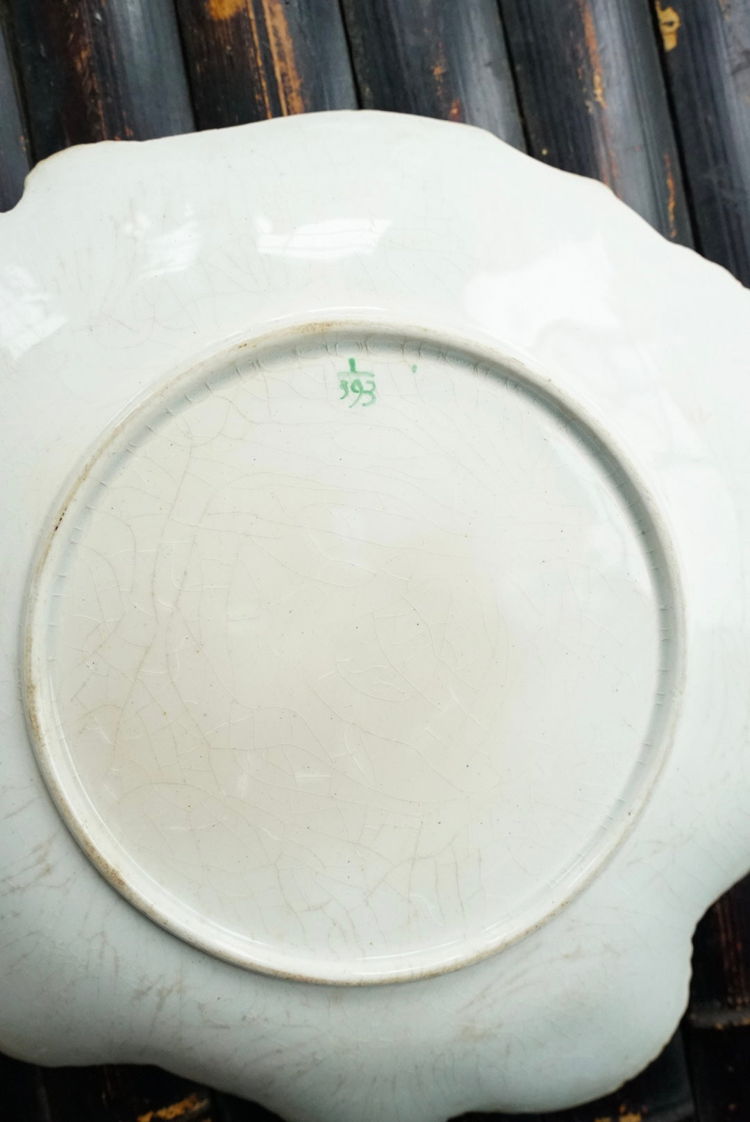 Antique Majolica Leaf Plate