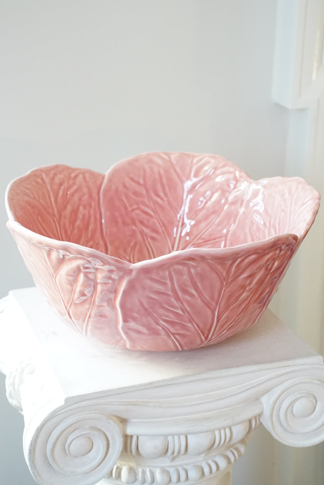 Bordallo Pinheiro Pink Large Cabbage Serving Bowl