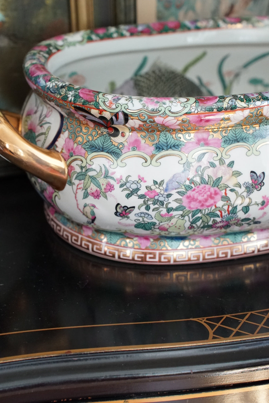 Vintage XL Rose Canton Footbath