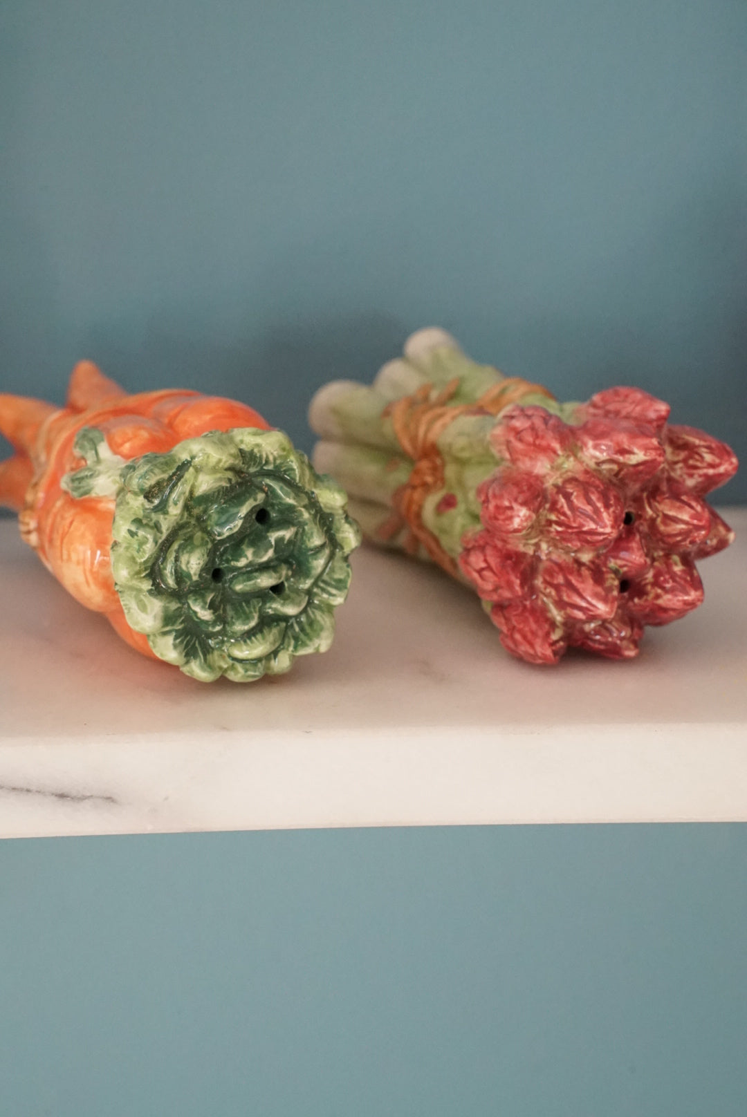 Vintage Fitz and Floyd Asparagus and Carrot Salt and Pepper Shakers