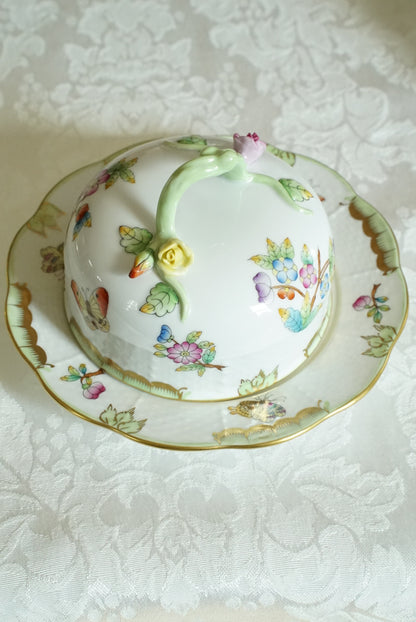Herend Queen Victoria Covered Butter Dish