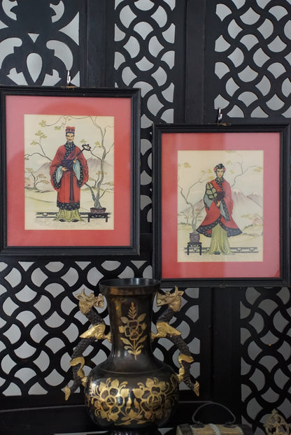 A Pair of — Vintage Ancestor Portrait Prints