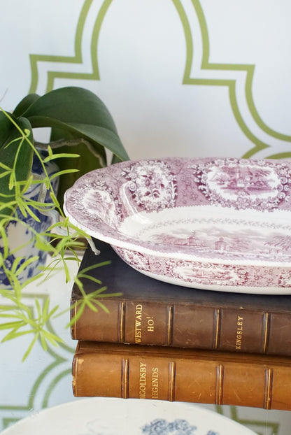 Antique Small Ridgway Purple/Mulberry Oriental Platter