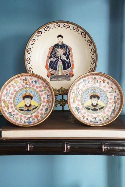 A Pair of — Vintage Ancestor Dowager Empress High Footed Offering Bowls