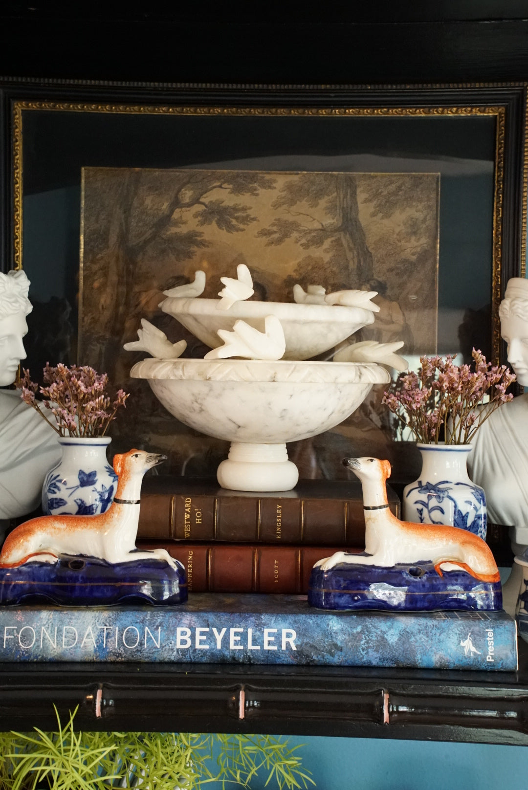 Vintage Alabaster Birdbath
