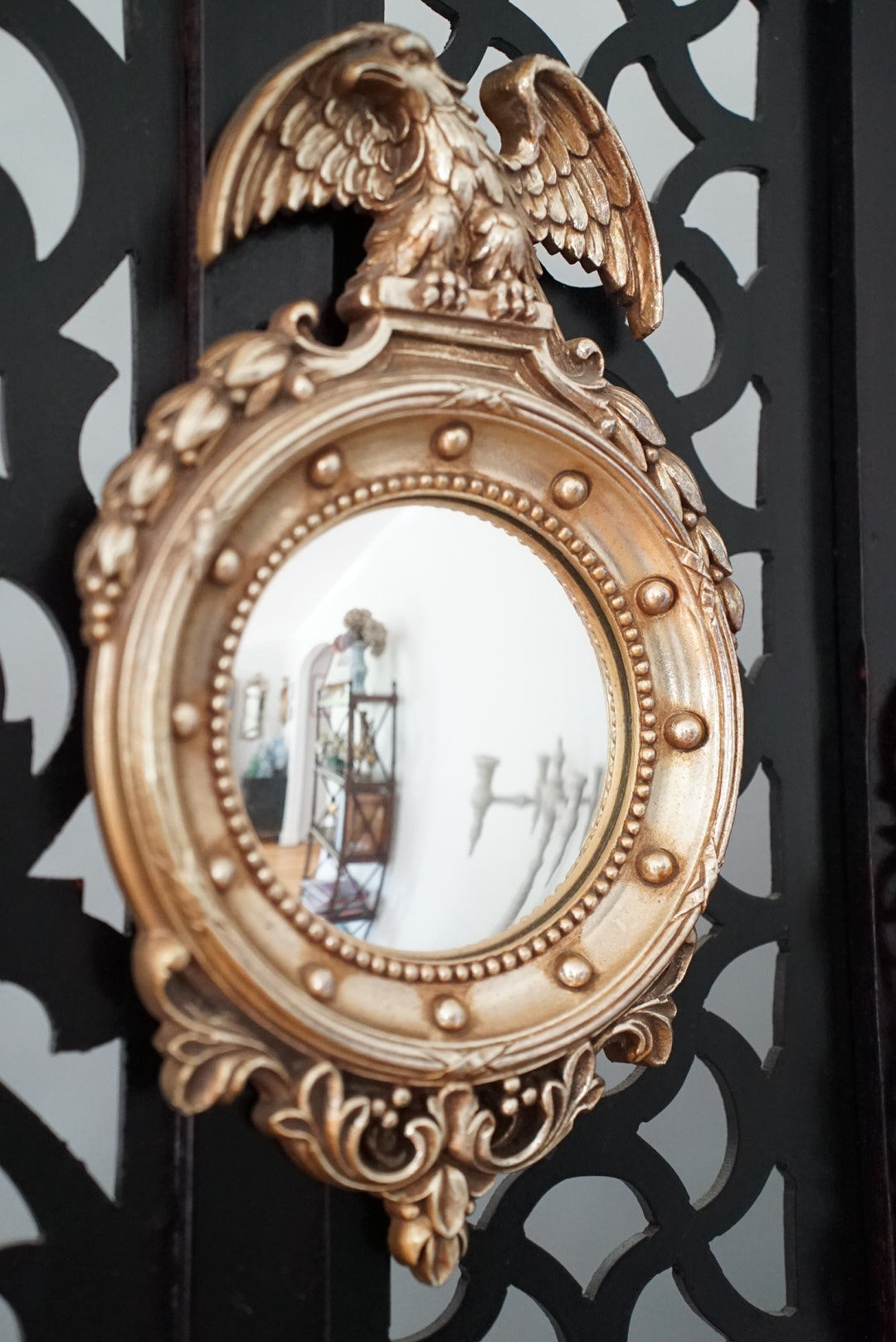 Vintage Syroco Eagle Convex Mirror
