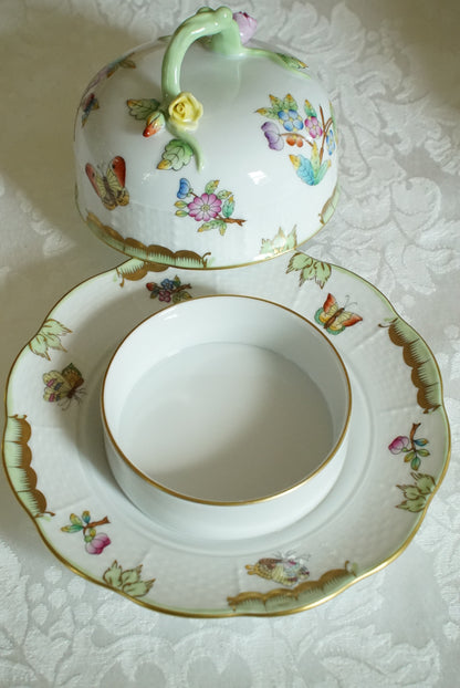 Herend Queen Victoria Covered Butter Dish