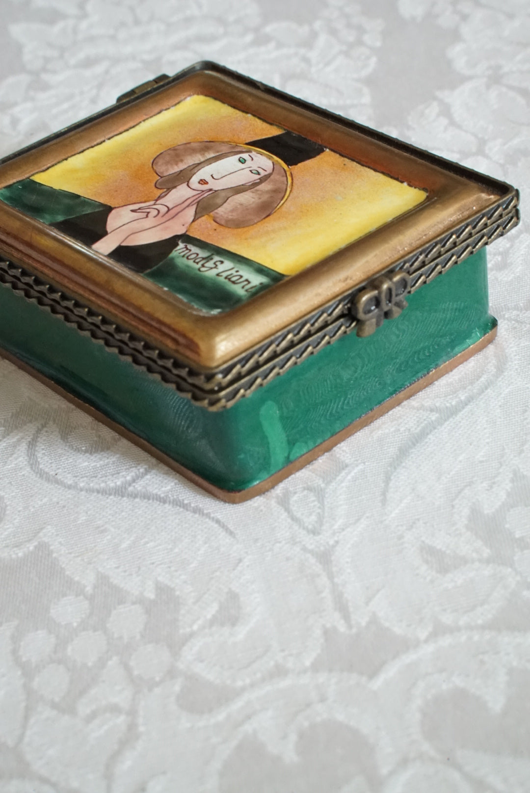 Vintage Enameled Trinket Box