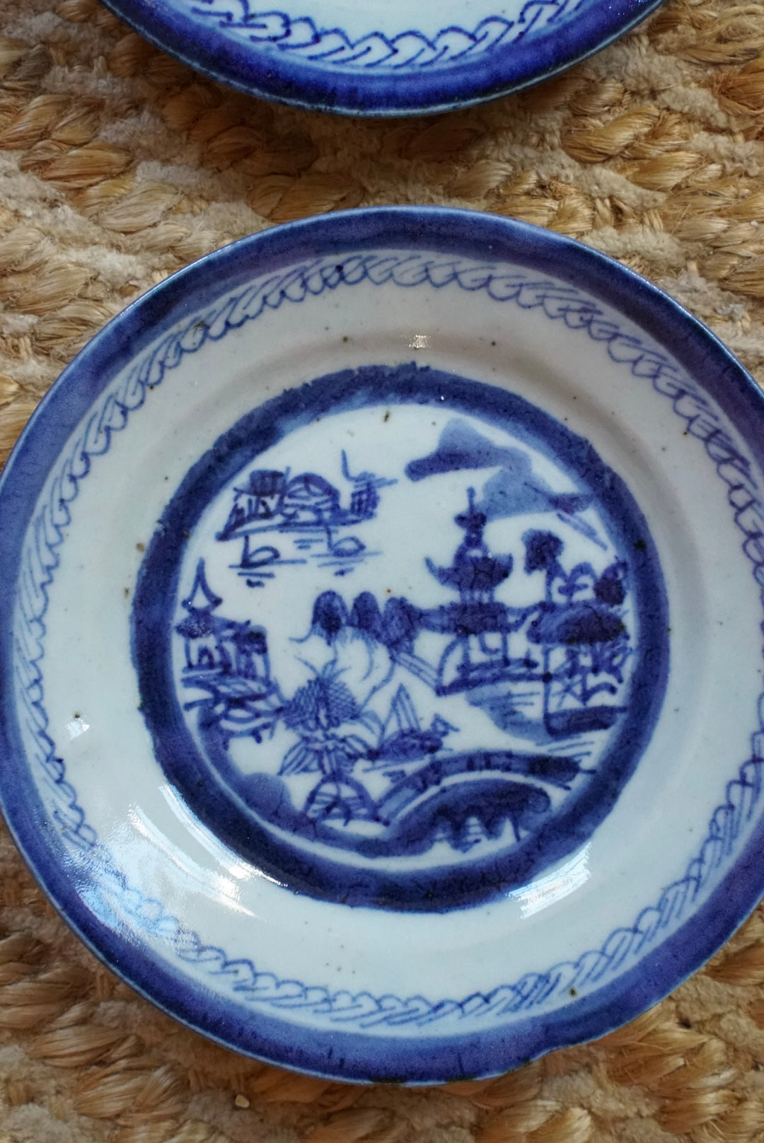 Pair of — Antique Blue Willow Plates