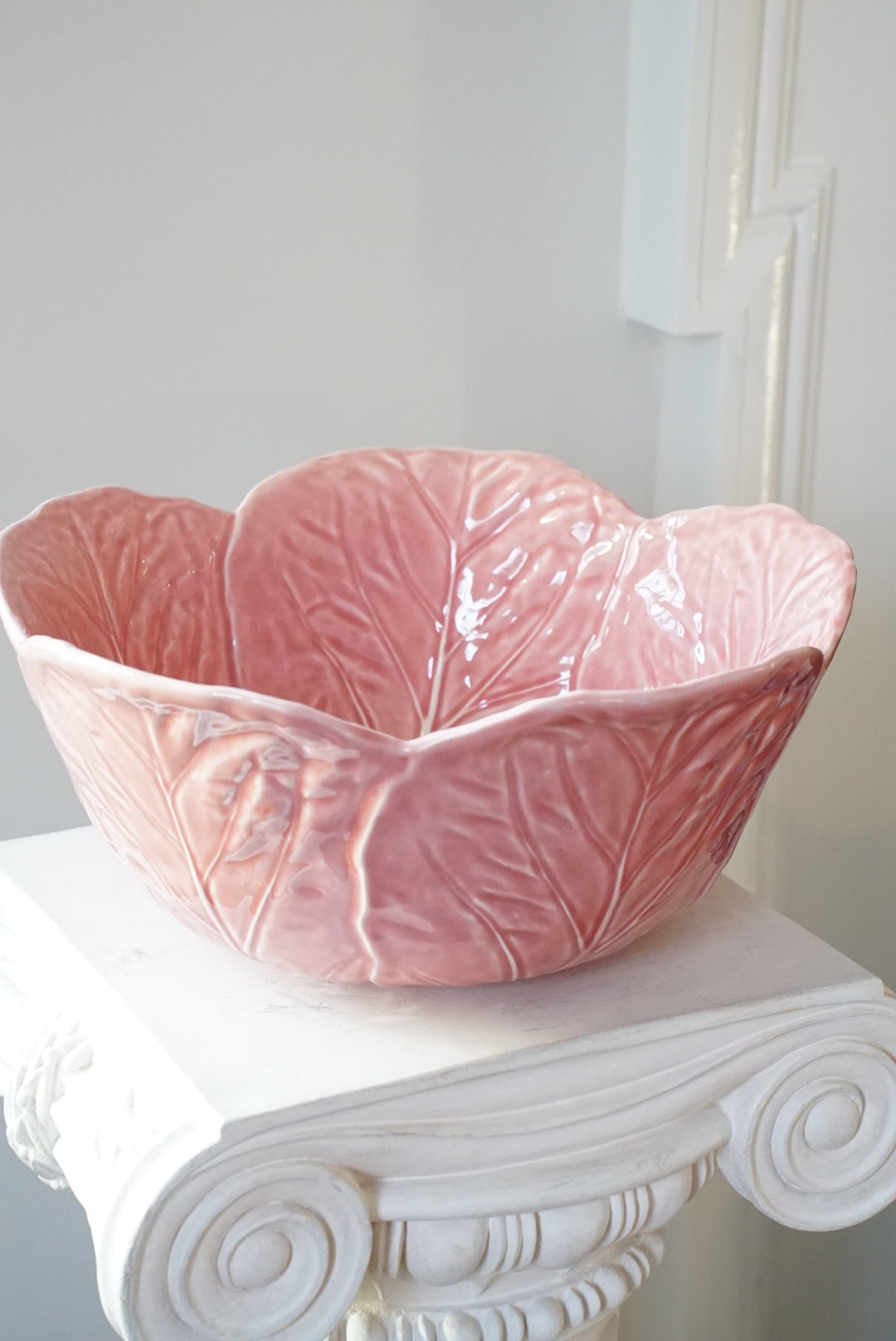 Bordallo Pinheiro Pink Large Cabbage Serving Bowl