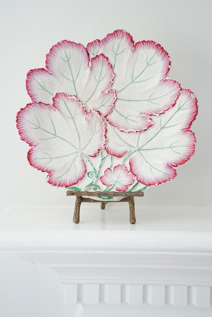 Antique Majolica Leaf Plate