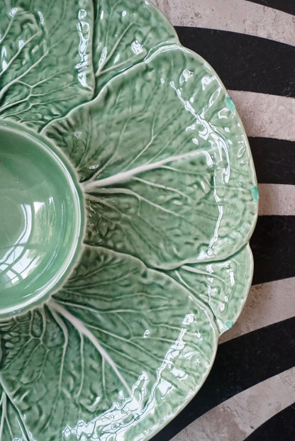 Vintage Bordallo Chip and Dip Platter