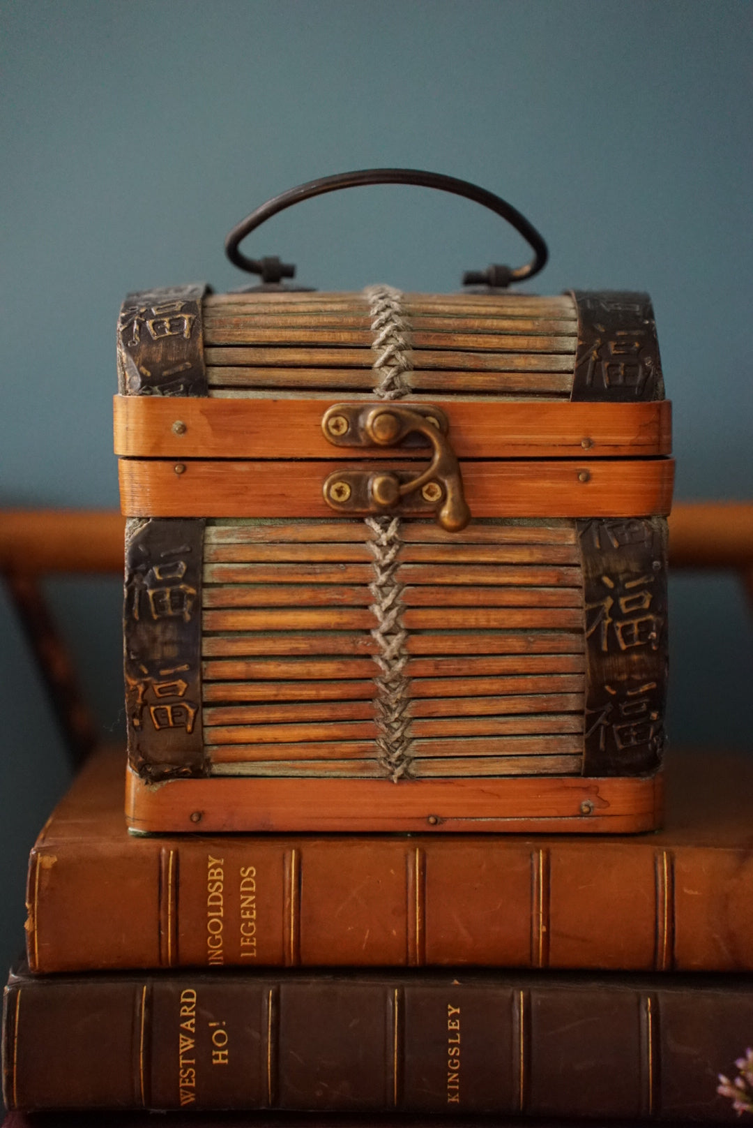 Vintage Small Bamboo Chest