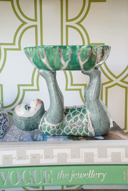 Chinoiserie Green Monkey Bowl in Dragon Vest