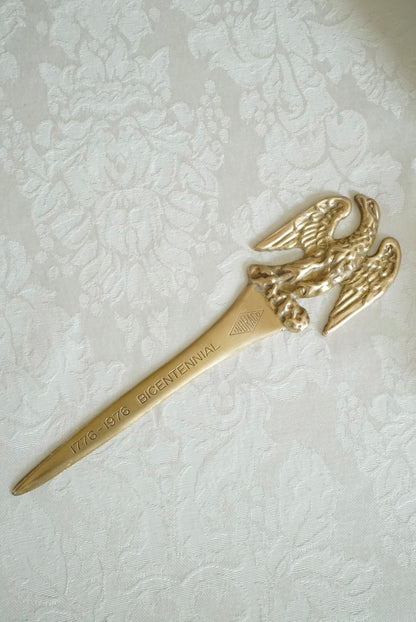 Vintage Brass American Eagle Letter Opener