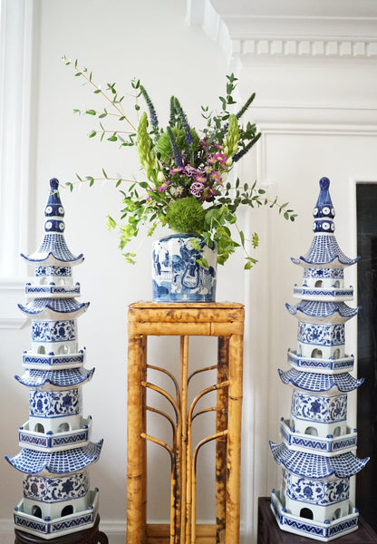 Stunning XL Blue and White Pagoda