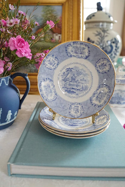 Set of 4 — Vintage Ridgways Oriental Bread and Butter Plates