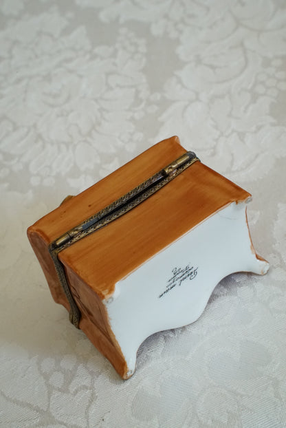 Limoges Box — Dresser with Hat, Book and Shirts