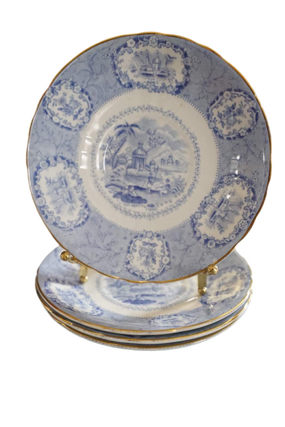 Set of 4 — Vintage Ridgways Oriental Bread and Butter Plates