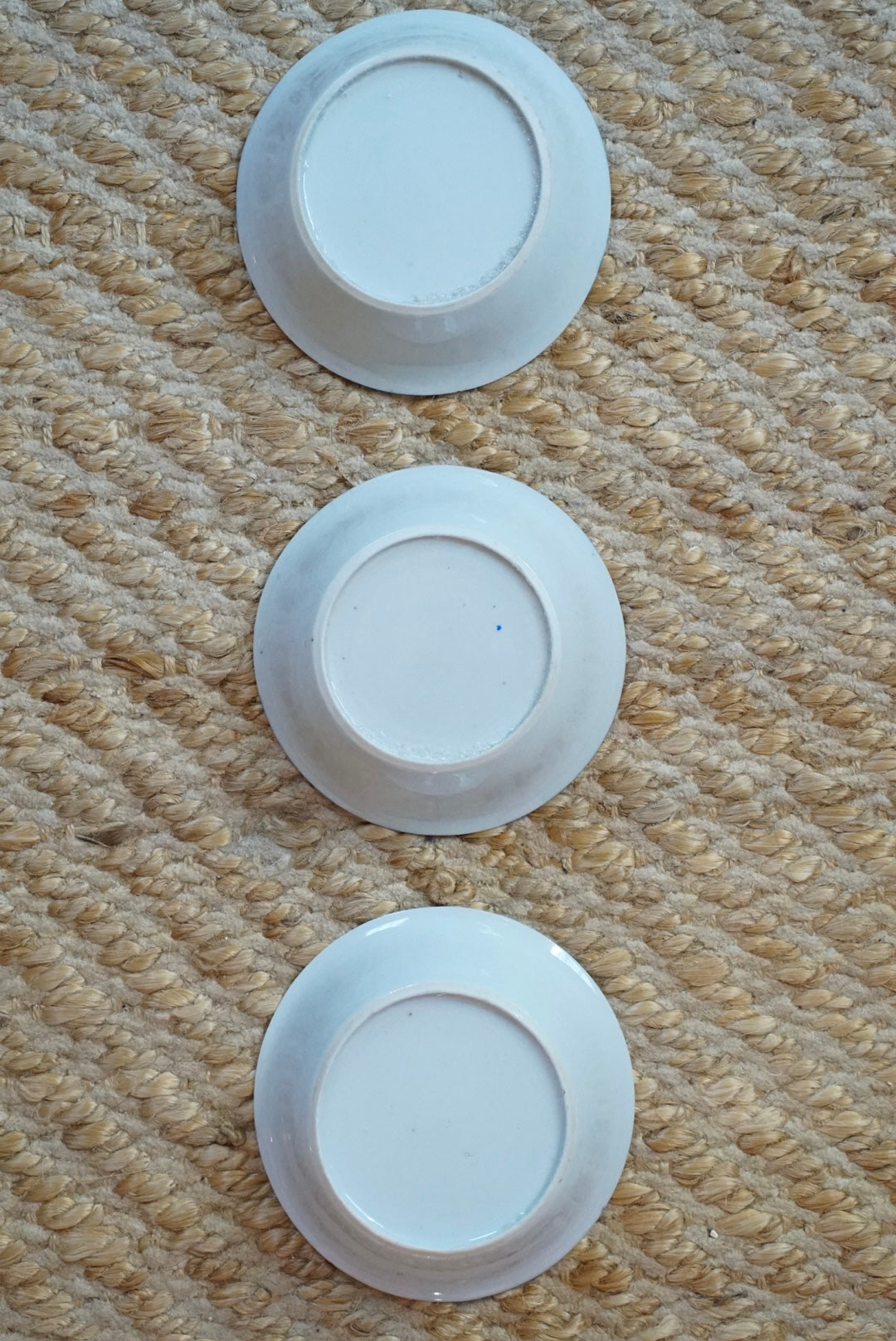 Set of 3 — Antique Small Blue Willow Shallow Bowls