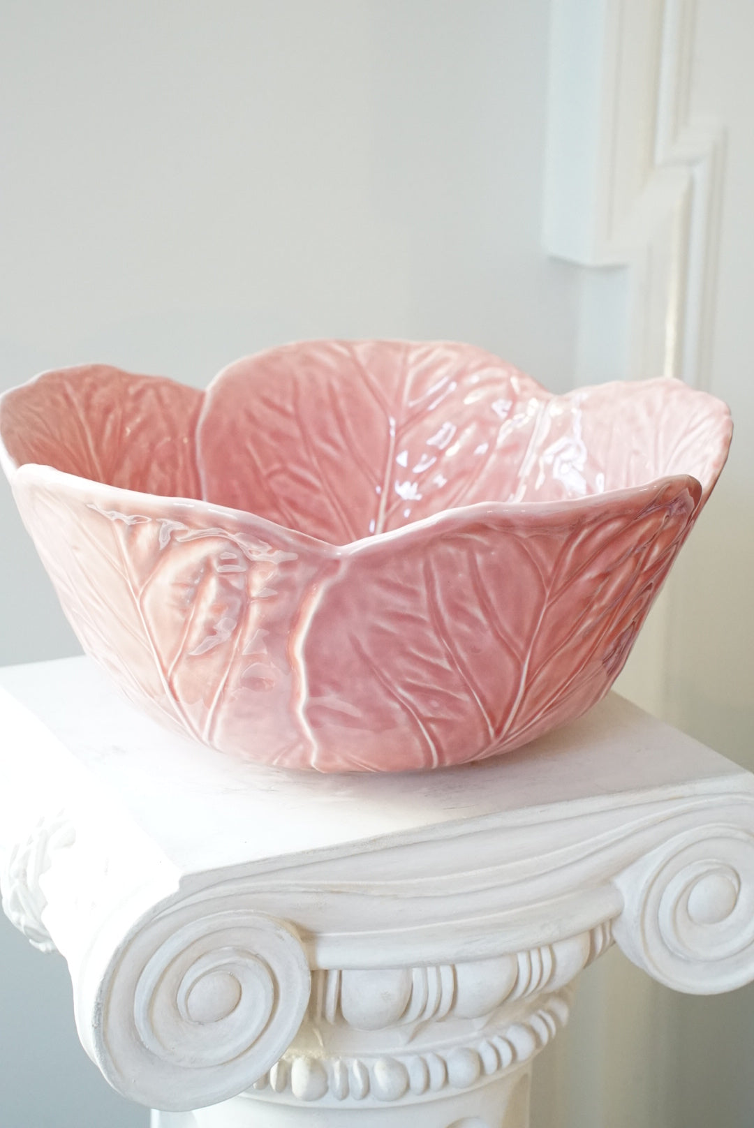 Bordallo Pinheiro Pink Large Cabbage Serving Bowl