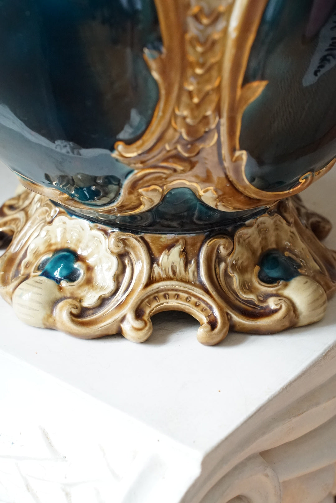 Antique Majolica Jardiniere